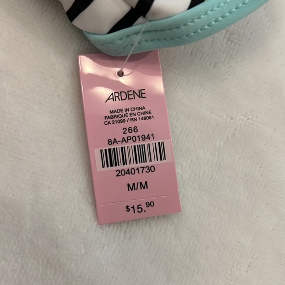 Striped high neck Ardene bikini top. Size M. New with tags. - Picture 3 of 4
